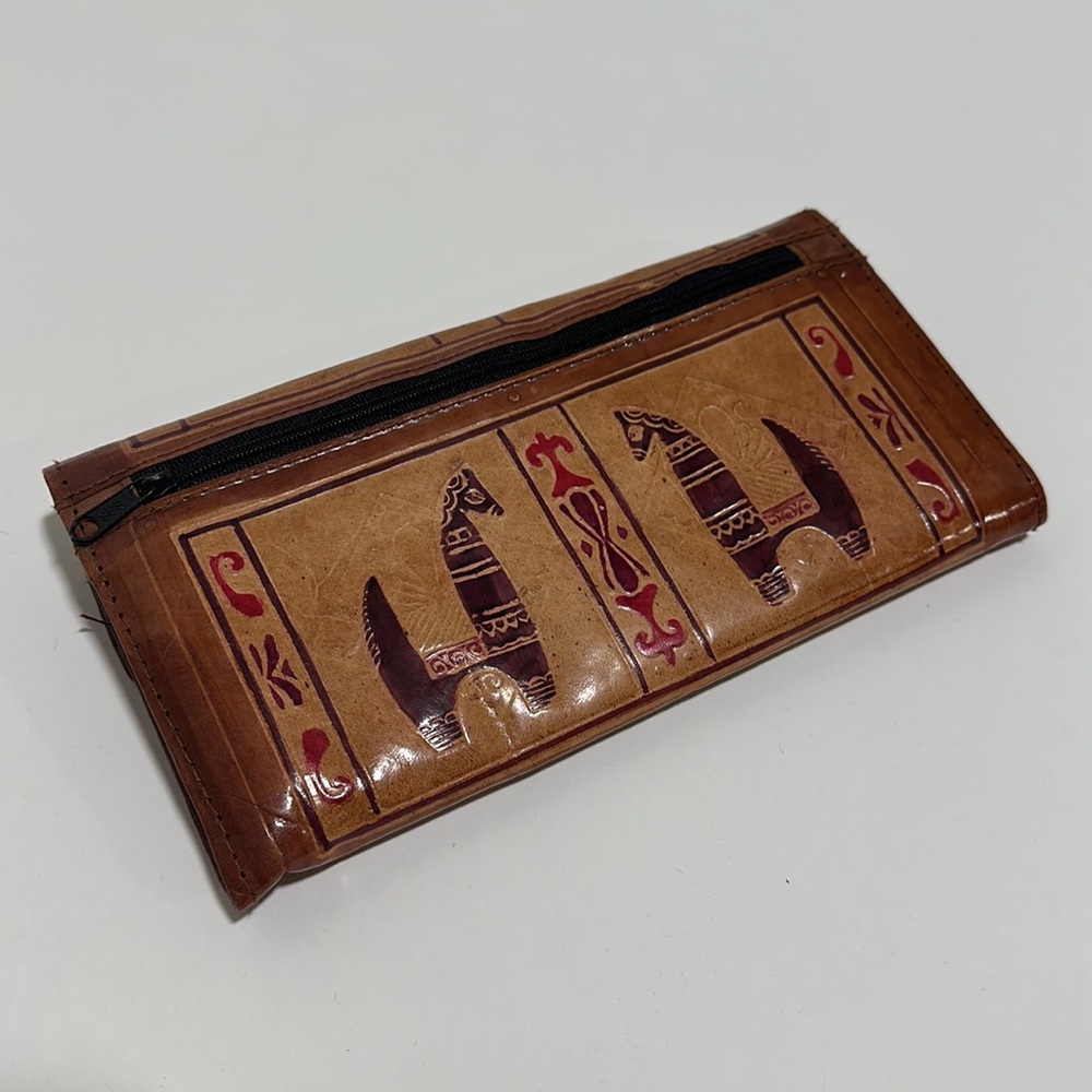 Embossed Brown Clutch/Wallet - Picture 3 of 6